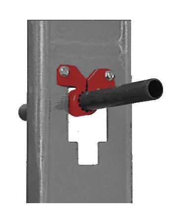 Suspension Clamp attached to a metal stud.  Link to suspension clamps in store. 